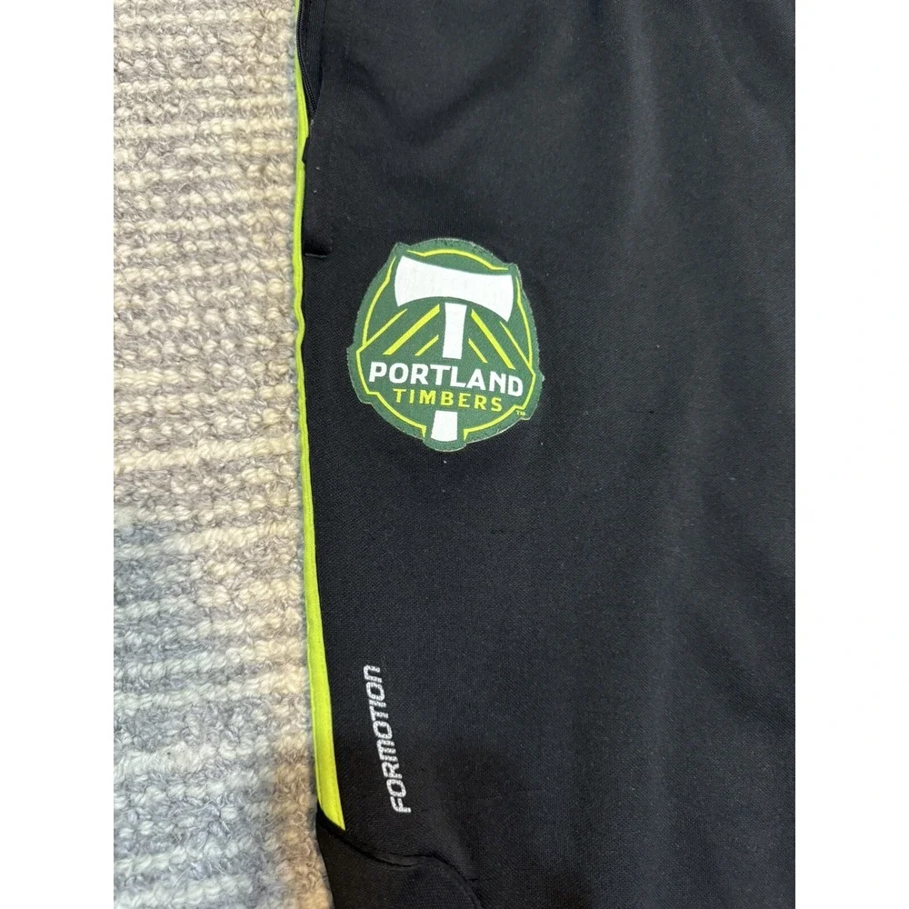 Adidas Portland‎ Timbers Black Green Pants Men's Size Large Soccer MLS